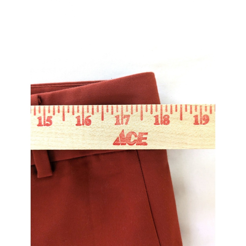 Chaus New York Womens Rust Orange Dress Pants Size 14 Flat Front Trousers - Picture 5 of 6